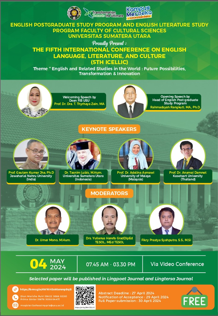 The 5th International Conference on Language, Literature and Culture (ICELLIC)